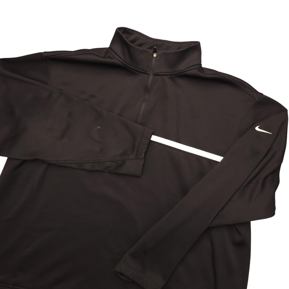 Nike Golf Therma-FIT Pullover Mens Large Black 1/4 Zip Long Sleeve Top